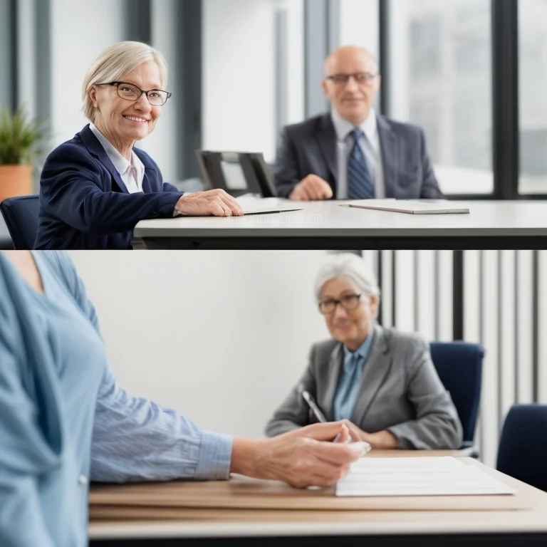 Senior legal consultation illustration